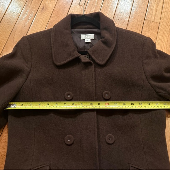 LOFT Brown Double-Breasted Pea Coat - Picture 5 of 5